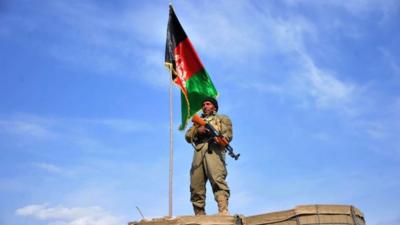 An Afghan Local Police (ALP) personnel