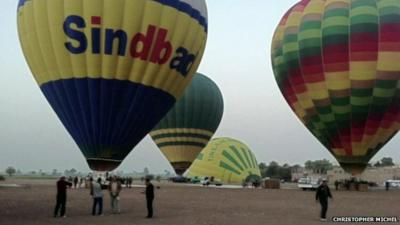 Balloons before take-off