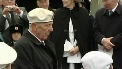 An Arctic Convoy veteran at remembrance ceremony