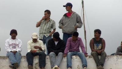 Prisoners at a jail in Guatemala