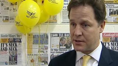 Liberal Democrat leader Nick Clegg