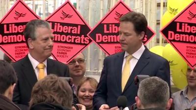 Mike Thornton with Nick Clegg