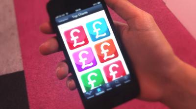 A smartphone showing a list of expensive apps