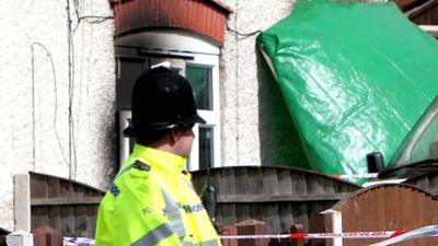 Police outside the Philpott house