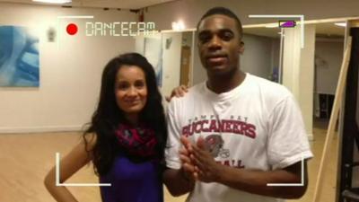 Ore and Sonali in training for Let's Dance for Comic Relief