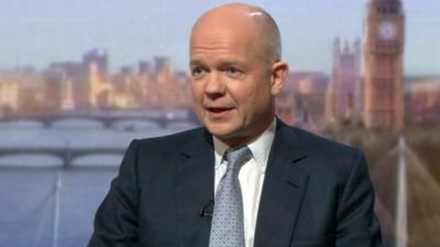 The Foreign Secretary, William Hague