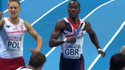 GB men's relay team member Michael Bingham (right)