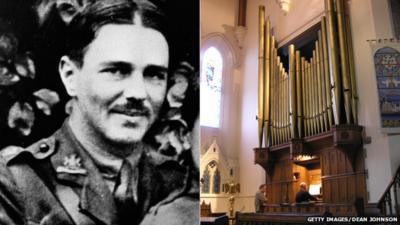 Wilfred Owen and the organ at Christ Church in Oxton