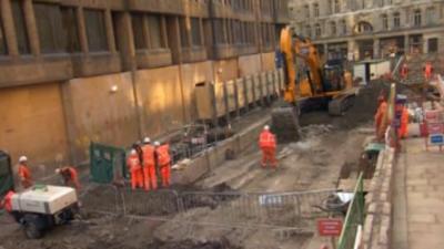 Crossrail construction work