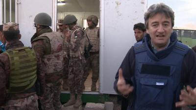 Feargal Keane at the Zaatari refugee camp in Jordan