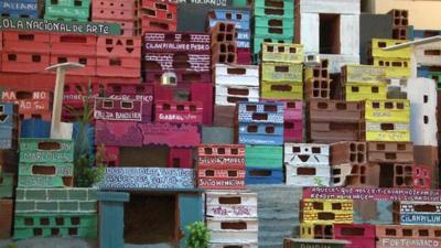 An artwork at the new museum in Rio de Janeiro