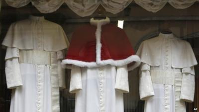 Robes in shop window