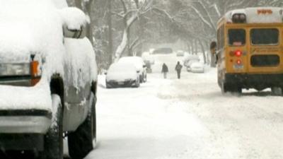 Snow in US Midwest