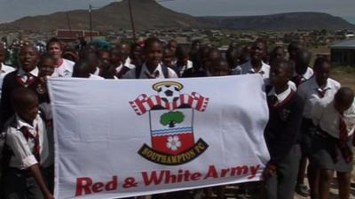 Saints fans in Lesotho, South Africa