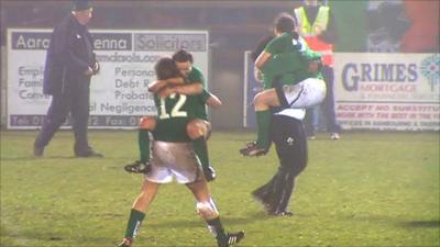 Ireland's women celebrate victory