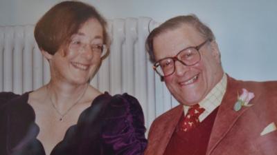 Dr Margaret McCollum with Oswald Laurence