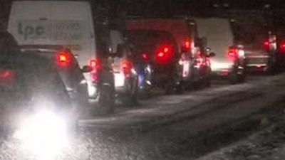 Snow and ice cause travel disruption