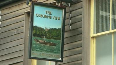 The Osborne View pub sign