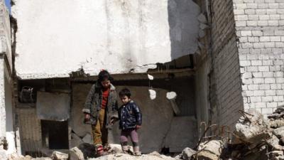 Children in Aleppo in February 2013