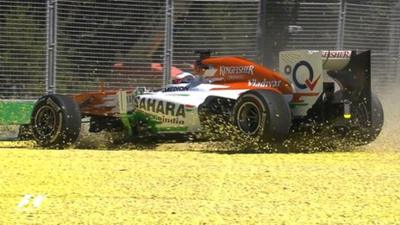 Paul Di Resta spins in his Force India