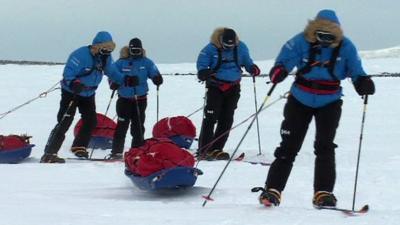 Injured servicemen and women, training in Iceland.