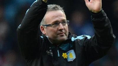 Aston Villa manager Paul Lambert