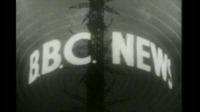 Black and white BBC News titles