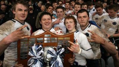 Methody players celebrate winning the Schools' Cup