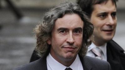 Steve Coogan arrives at the Leveson Inquiry