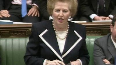 Margaret Thatcher in Commons