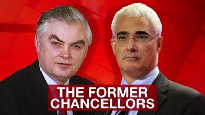 Norman Lamont and Alistair Darling MP