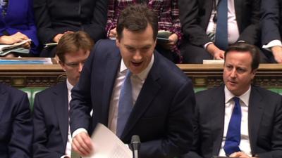 Chancellor George Osborne speaking in the House of Commons