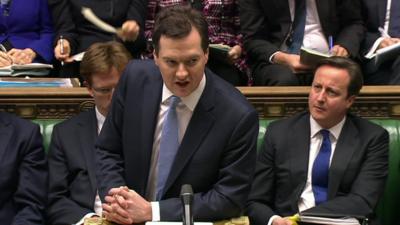 Chancellor George Osborne speaking in the House of Commons