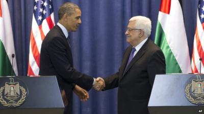 US President Barack Obama and Palestinian president Mahmoud Abbas