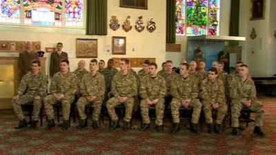 Soldiers who are due to receive honours