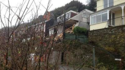 Veronica Flats collapse, Looe, March 2013