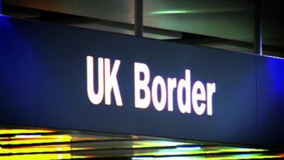 UK Border sign