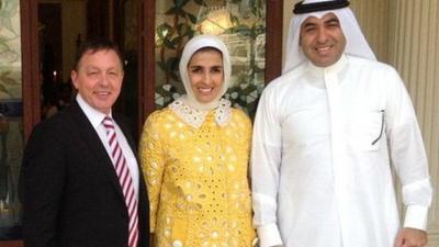 Forest manager Billy Davies meets owner Fawaz Al Hasawi's family