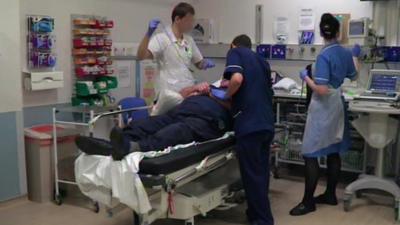 At Leeds General Infirmary, stroke doctors and nurses treat 64-year-old Graham