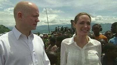 William Hague and Angelina Jolie