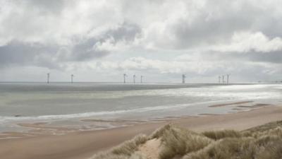 Artist's impression of the wind farm