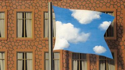 A detail from Rene Magritte's Summer, on exhibition at the Leopold Museum