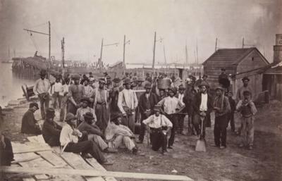 Labourers at Quartermaster's Wharf