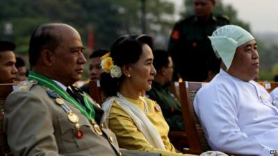 Aung San Suu Kyi, and Deputy Border Affairs Minister Maj. Gen. Zaw Win