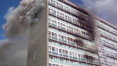 Fire at Lakanal House in Camberwell in July 2009