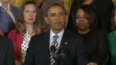 Obama speaks in front of mothers who have been victims of gun violence