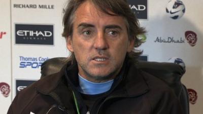 Manchester City manager Roberto Mancini