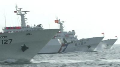 Taiwanese coastguard vessels