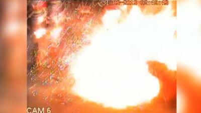 Explosion on petrol station forecourt