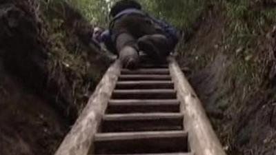 Child climbing ladder